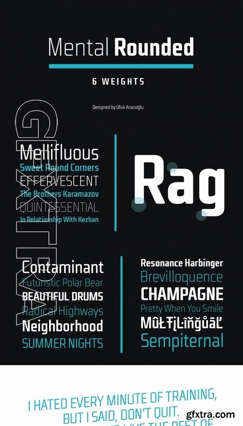 Mental Rounded - 6 Fonts $45