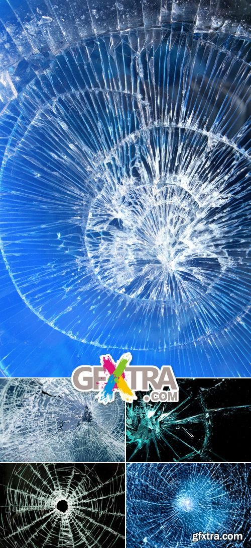 Stock Photo - Broken Glass Backgrounds