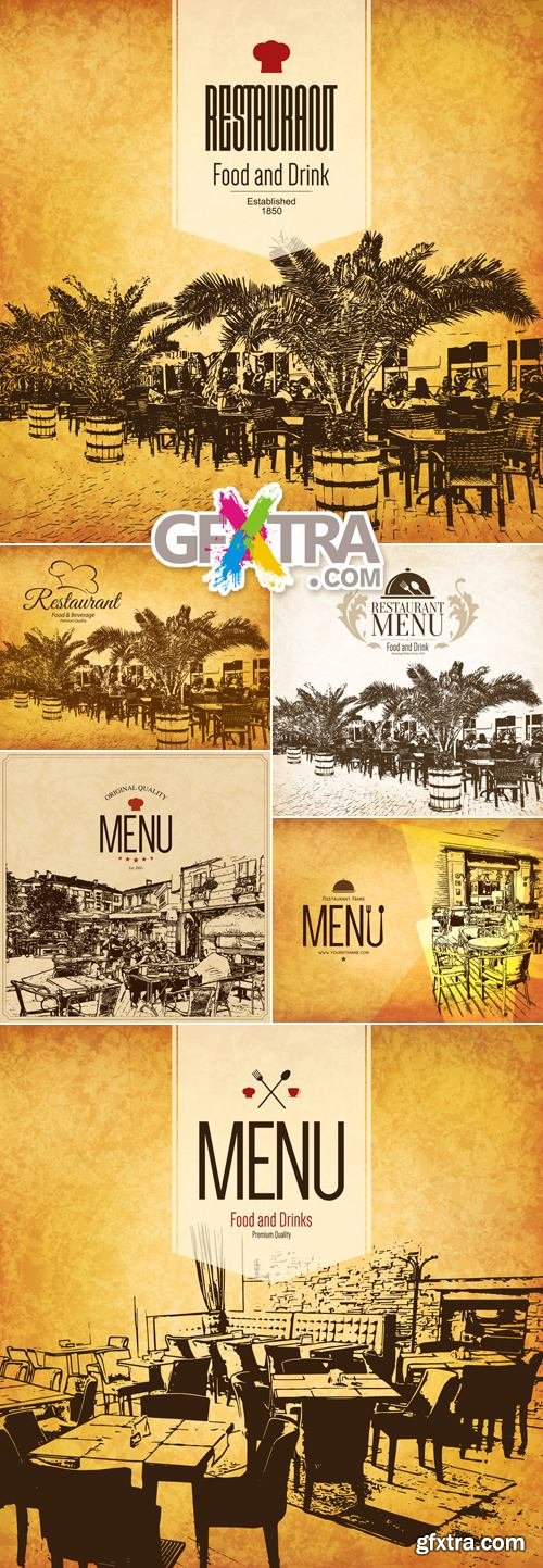 Vintage Restaurant Menu Vector Templates