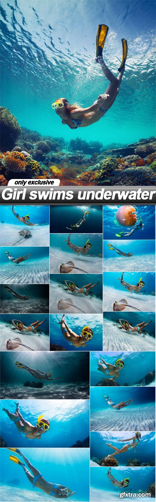 Girl swims underwater - 20 UHQ JPEG