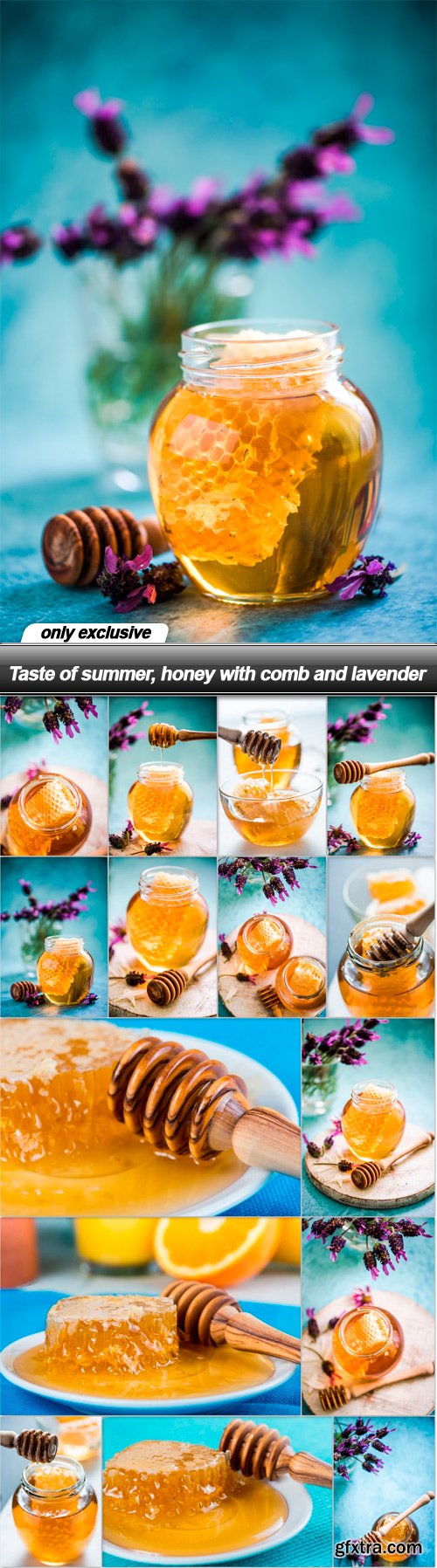 Taste of summer, honey with comb and lavender - 15 UHQ JPEG