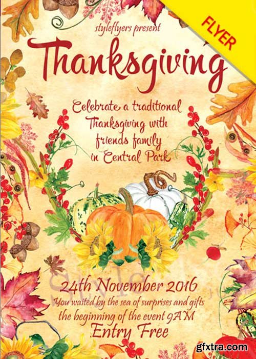 Thanksgiving V8 PSD Flyer Template