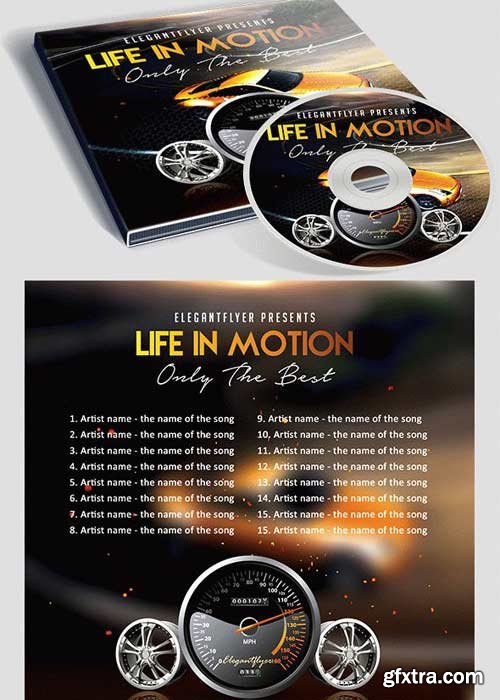 Life in Motion CD Cover PSD Template