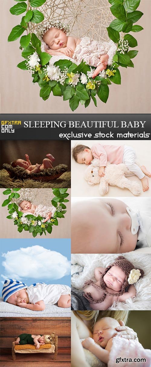 Sleeping beautiful baby, 8 x UHQ JPEG