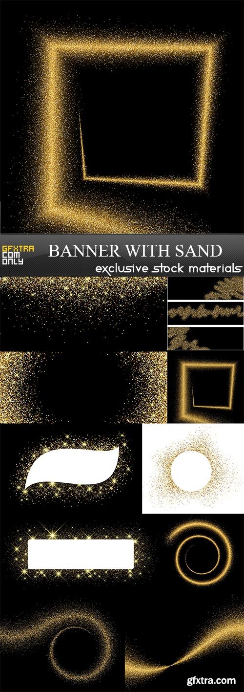 Banner with sand, 10 x EPS