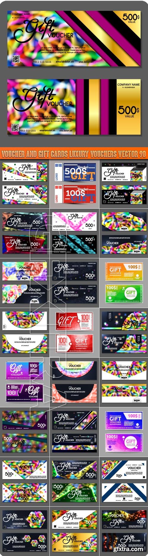 Voucher and gift cards luxury vouchers vector 90