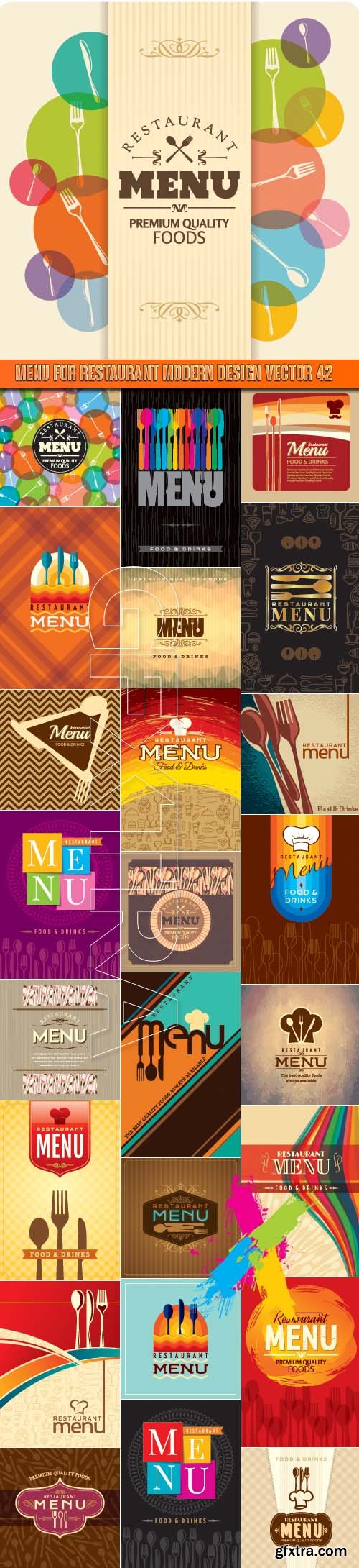 Menu for restaurant modern design vector 42