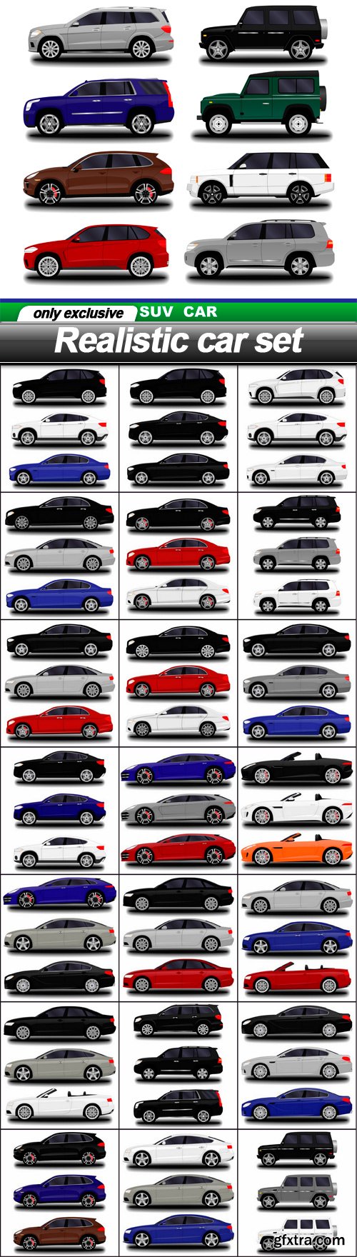 Realistic car set - 22 EPS