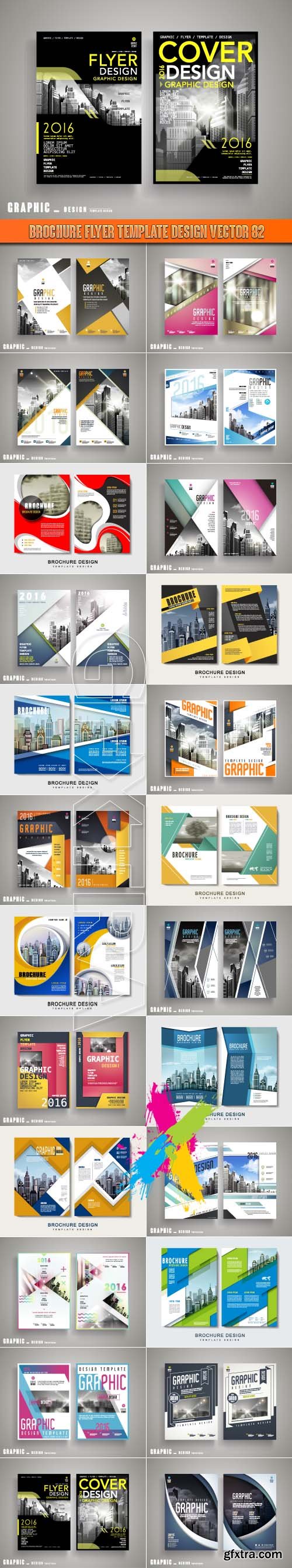 Brochure flyer template design vector 82