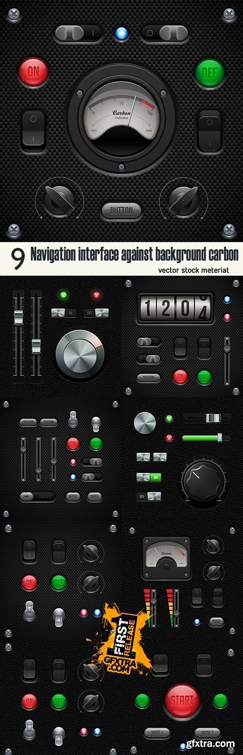 Navigation interface against background carbon