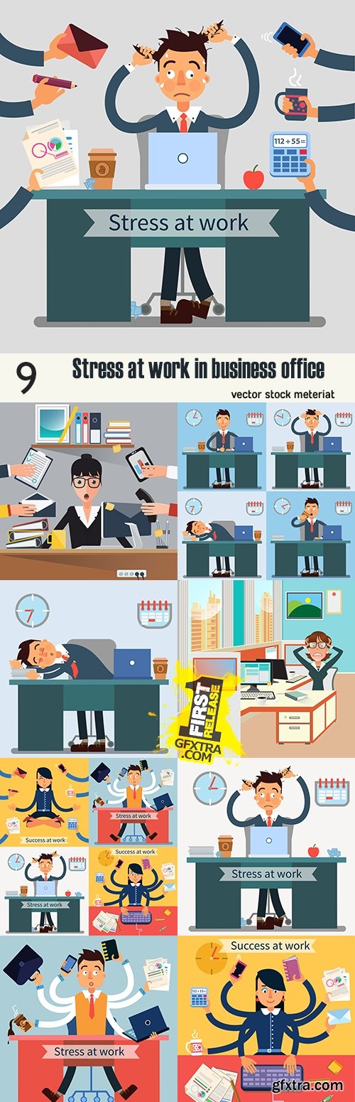 Stress at work in business office