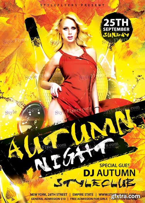 Autumn Night PSD Flyer Template