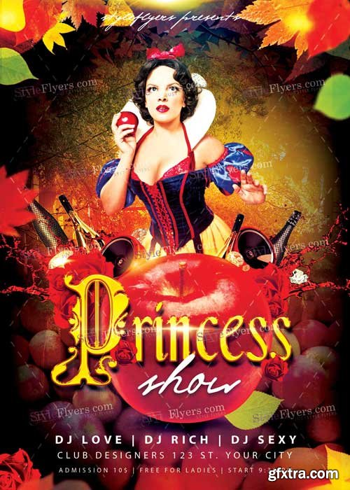 Princess Show PSD Flyer Template