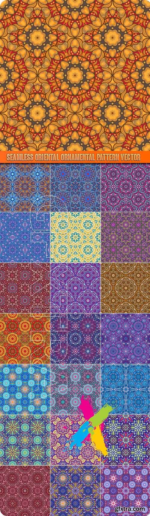 Seamless oriental ornamental pattern vector