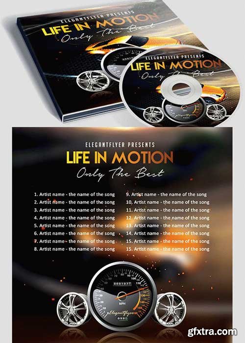 Life in Motion CD Cover PSD V2 Template