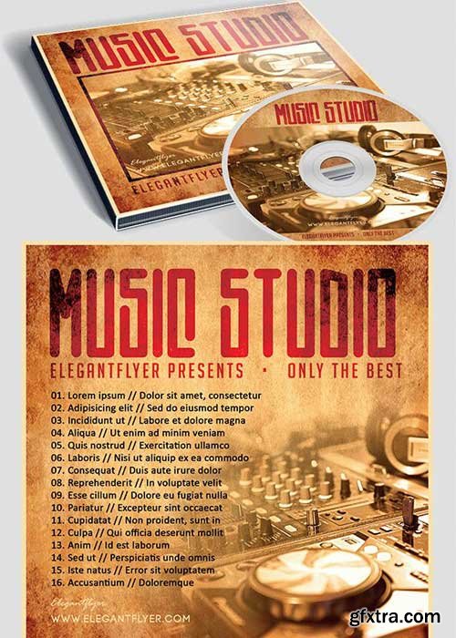 Music Studio CD Cover PSD V2 Template