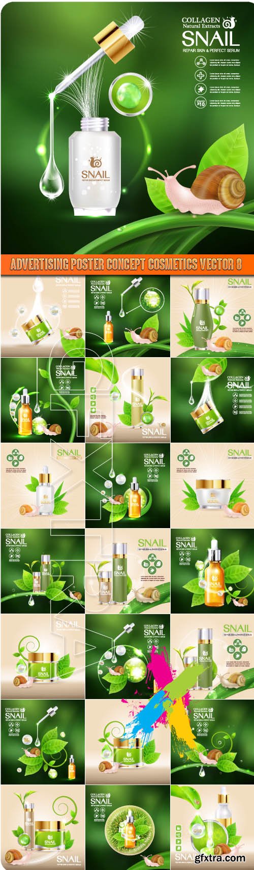 Advertising Poster Concept Cosmetics vector 8