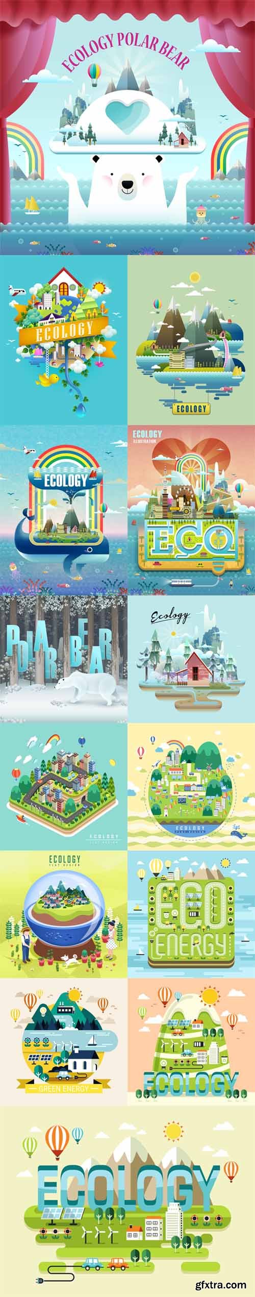 Vector Set - Ecology Concept Design