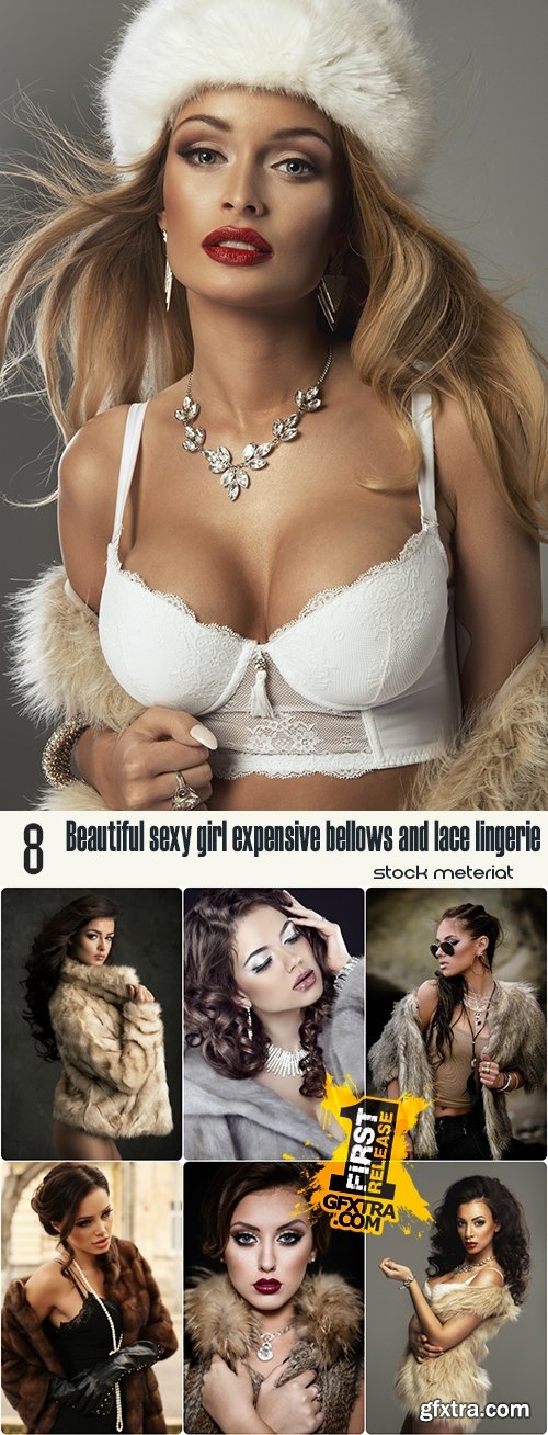 Beautiful sexy girl expensive bellows and lace lingerie