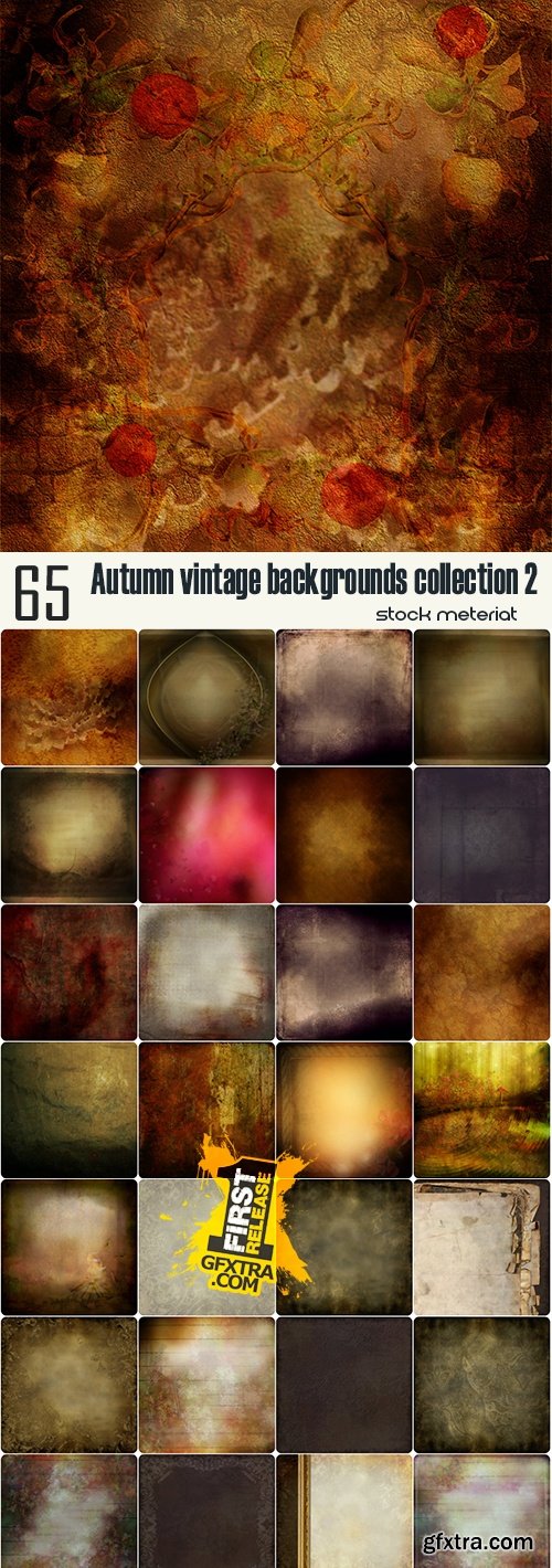 Autumn vintage backgrounds collection 2