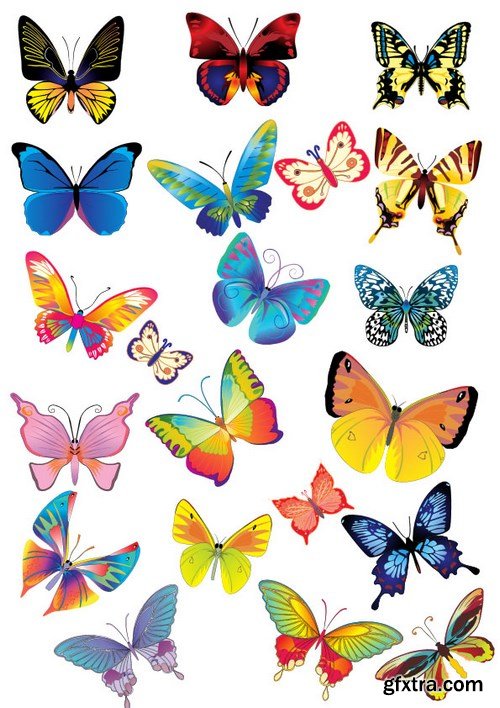 Beautiful Butterflies - 20xEPS