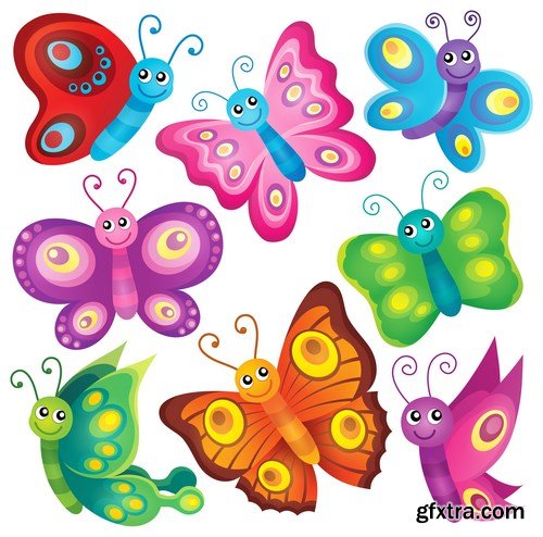 Beautiful Butterflies - 20xEPS