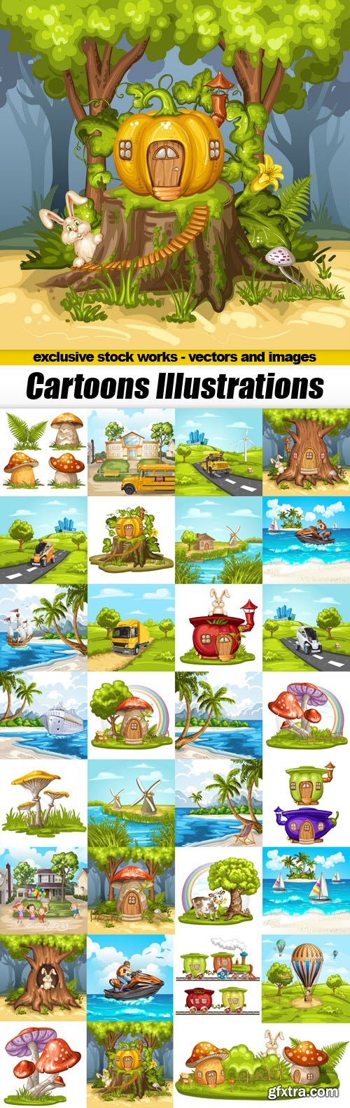 Cartoons Illustrations - 31xEPS