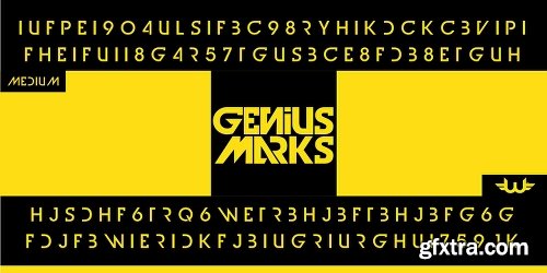 Genius Marks Font Family - 3 Fonts