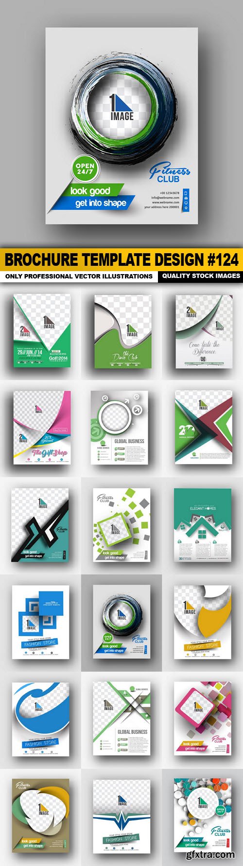 Brochure Template Design #124 - 18 Vector