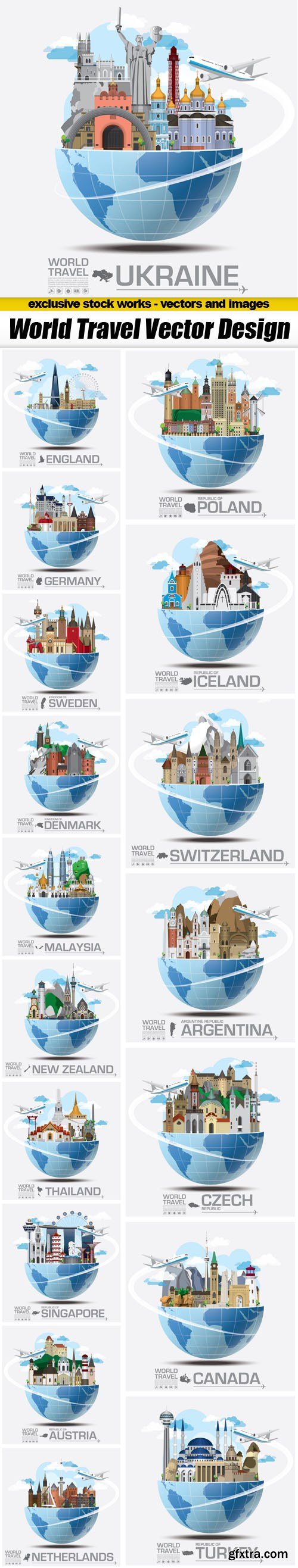 World Travel Vector Design - 18xEPS