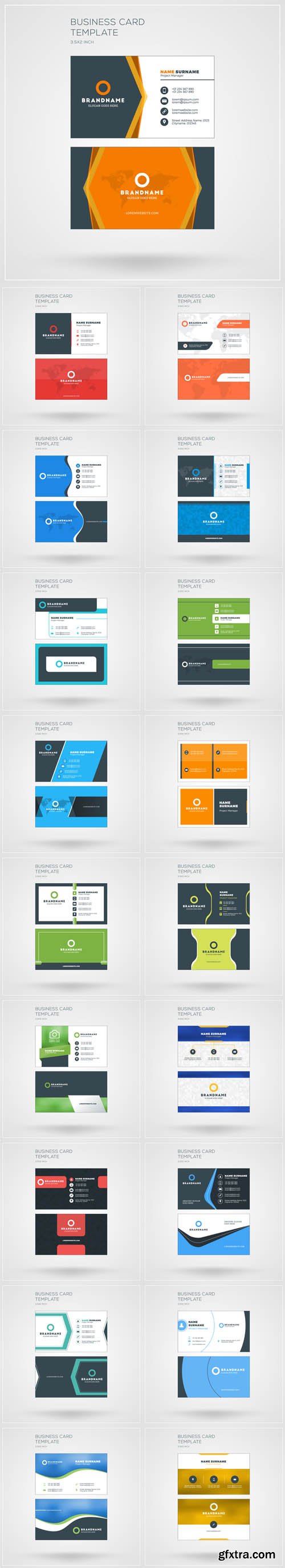 Vector Set - Business Card Templates with Company Logo