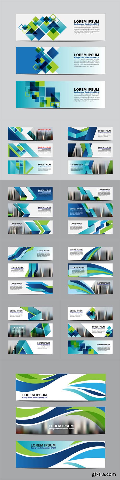 Vector Set - Business Banners Design Background Template