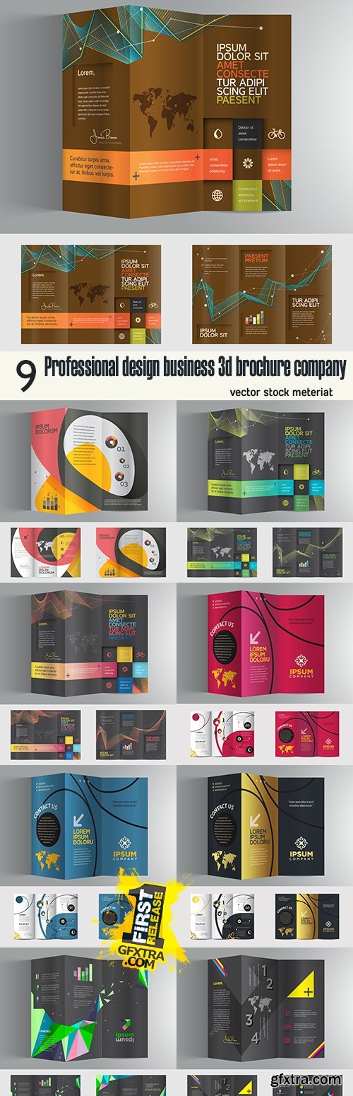 Professional design business 3d brochure company