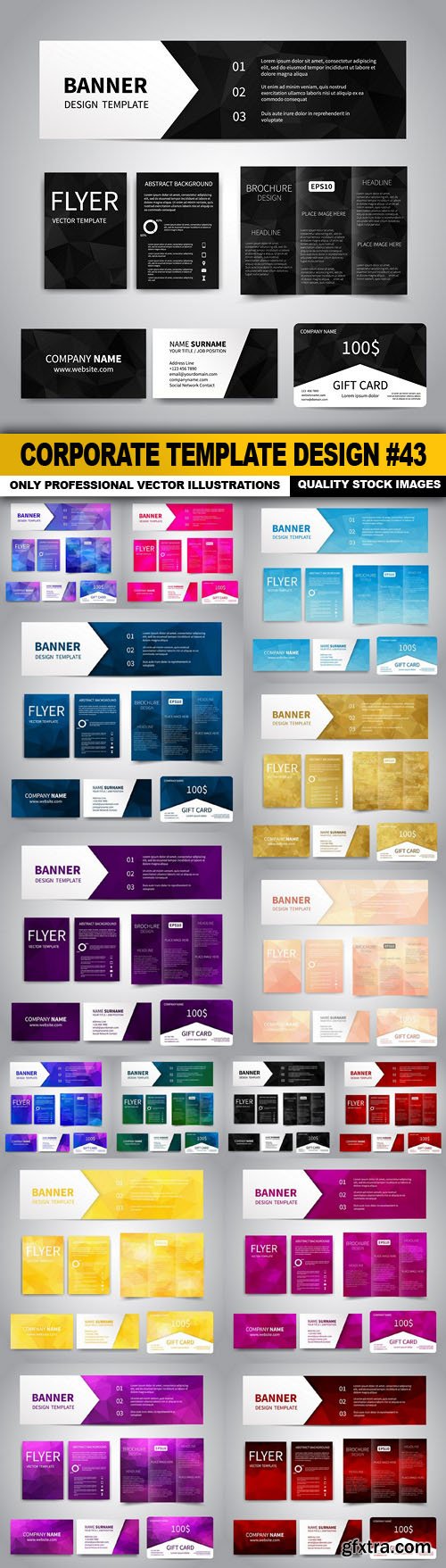 Corporate Template Design #43 - 15 Vector