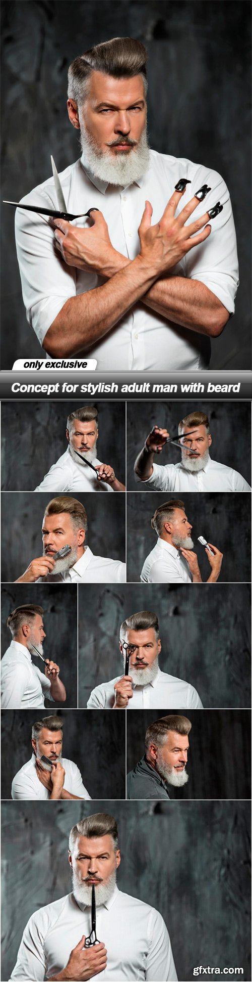 Concept for stylish adult man with beard - 10 UHQ JPEG