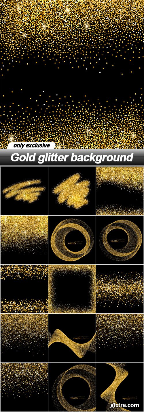 Gold glitter background - 16 EPS