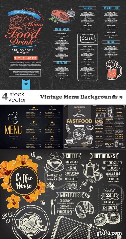 Vectors - Vintage Menu Backgrounds 9