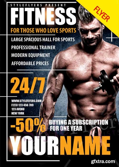 Fitness V3 PSD Flyer Template