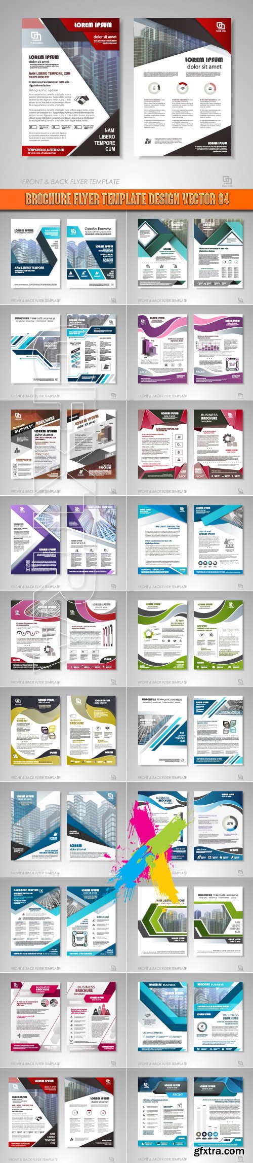 Brochure flyer template design vector 84