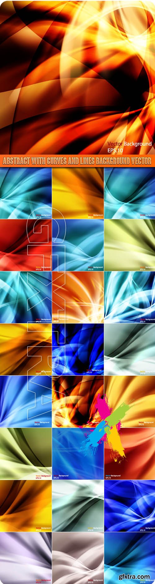 Abstract with curves and lines background vector