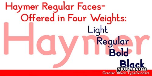 Haymer Font Family - 18 Fonts