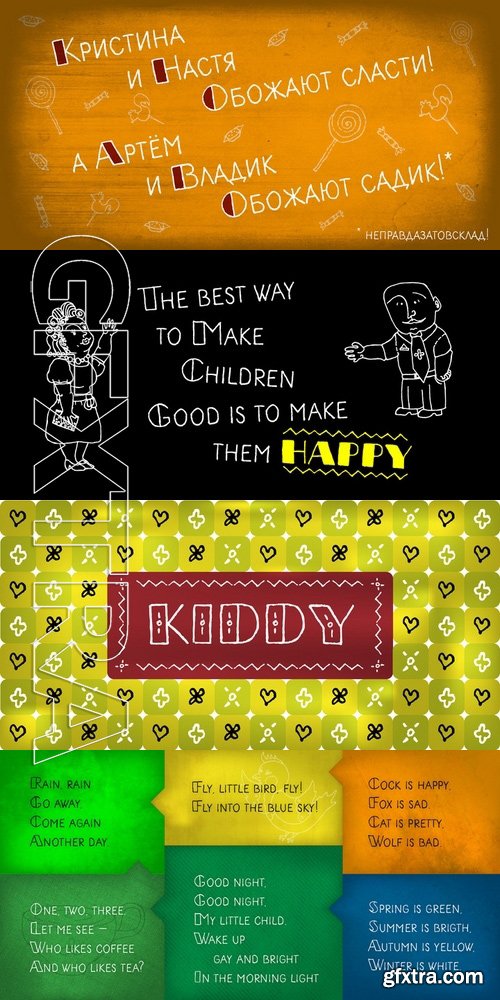 Kiddy - 1 font: $20.00