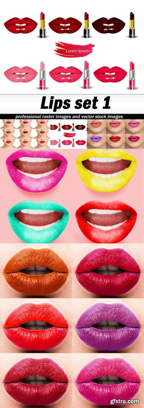 Lips set 1 - 5 UHQ JPEG