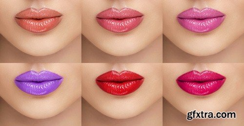 Lips set 1 - 5 UHQ JPEG