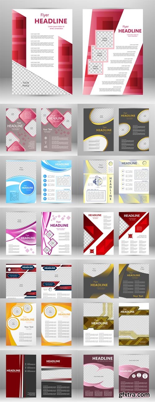 Vector Set - Flyer Template Design