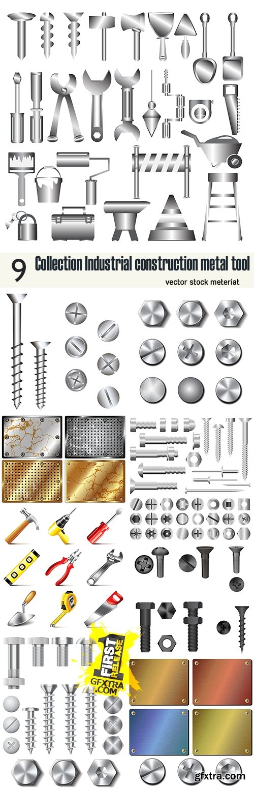 Collection Industrial construction metal tool