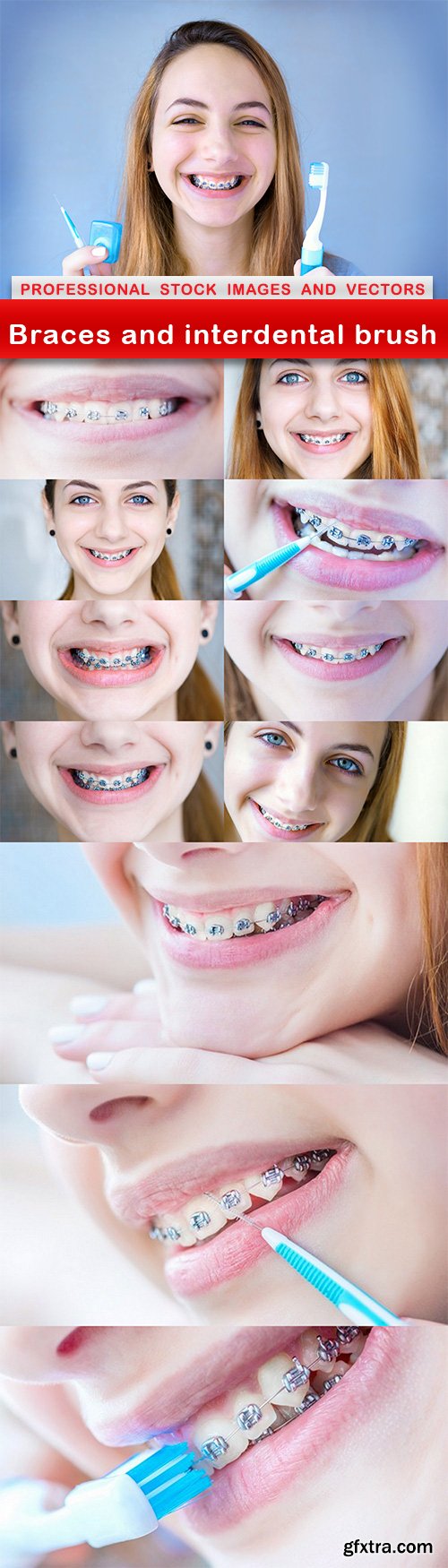 Braces and interdental brush - 12 UHQ JPEG