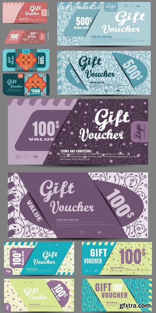 Blank of Gift Voucher Vector Illustration