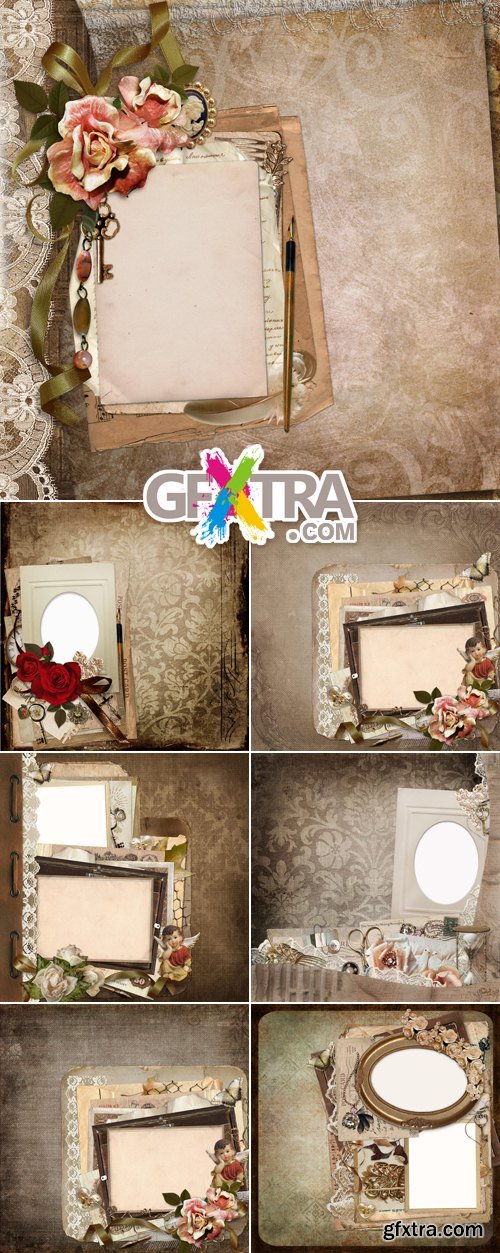 Stock Photo - Old Vintage Frames