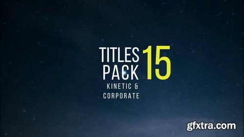 Kinetic & Corporate Simple Titles Pack - After Efefcts Template